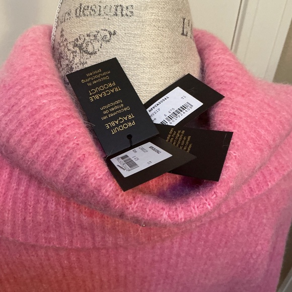 MAJE NWT Pink “Myzip” Sweater Sz.1 - Picture 4 of 6